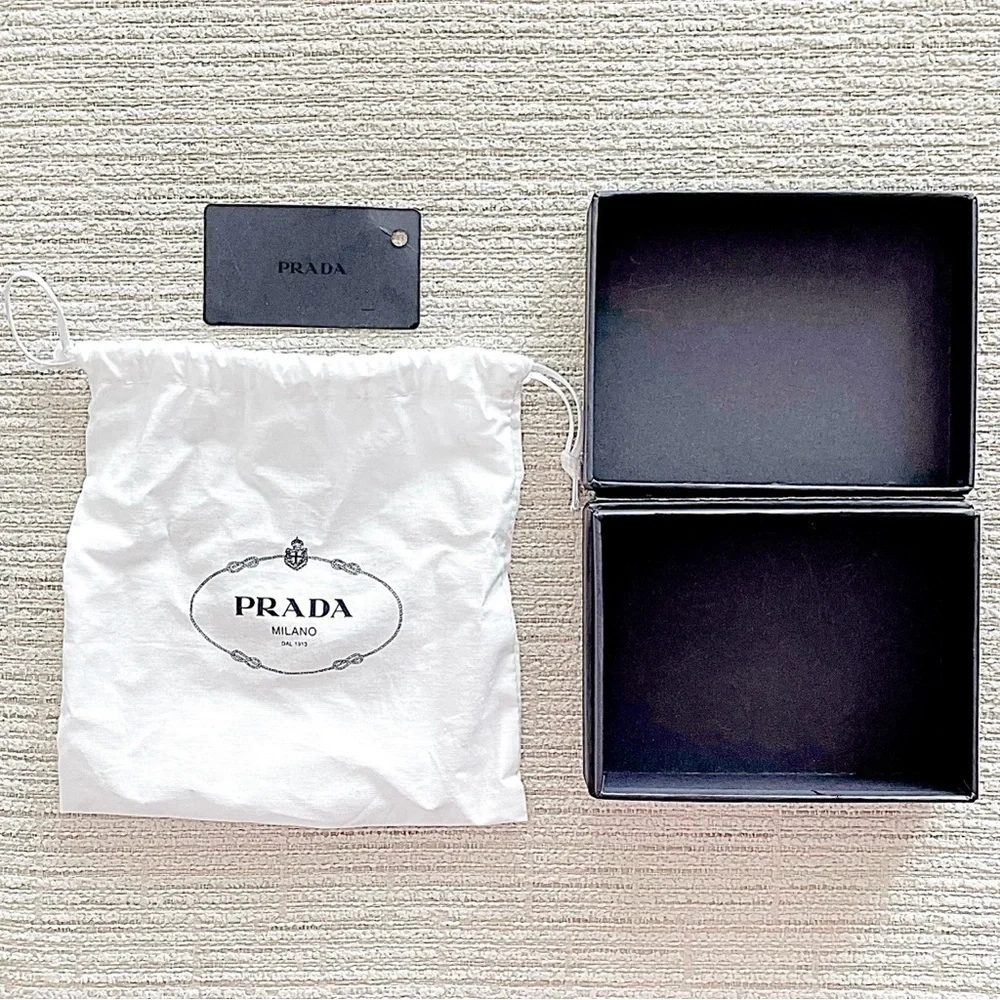 Prada! Black Leather Dog Collar with Original Box & Dust Bag!